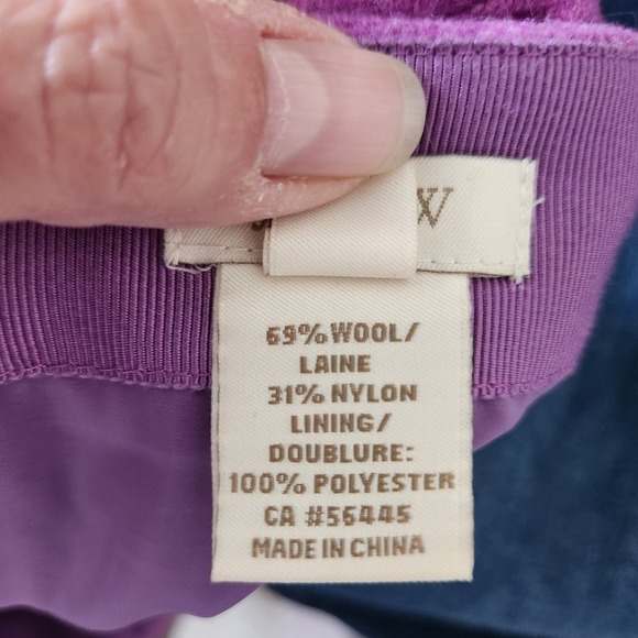 J. Crew Purple Skirt Mini Above Knee Career Business Office Casual 6 Flaw - Picture 7 of 10